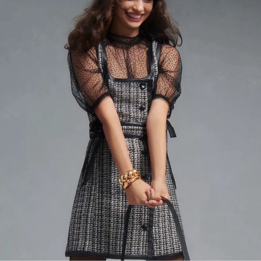 Maeve Tweed Mini Dress // No Belt //Missing Belt - Picture 4 of 14